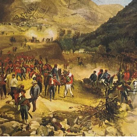 Rappresentazione pittorica della battaglia di Bezzecca (Fausto Zonaro - Milano, Museo del Risorgimento)