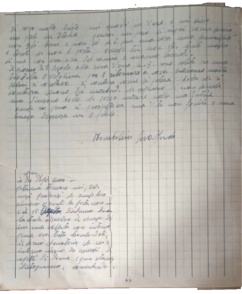 Pagina del diario di Gualfardo Rombolini