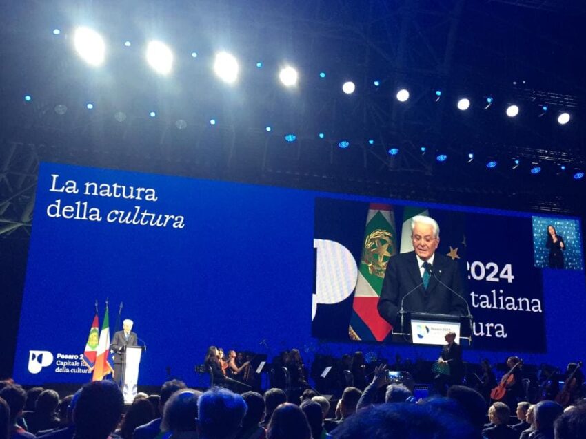 2024-01-20-Cerimonia di inaugurazione Pesaro Capitale della Cultura 2024 - Presidente della Repubblica - Sergio Mattarella