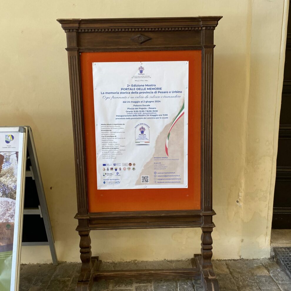 2024-05-24-2ed Mostra Portale delle Memorie-locandina all'ingresso