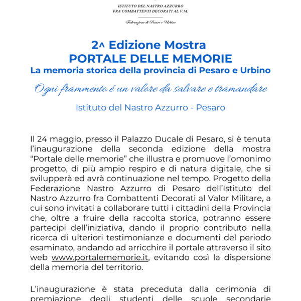 2edizione mostra Portale delle Memorie - pagina 1