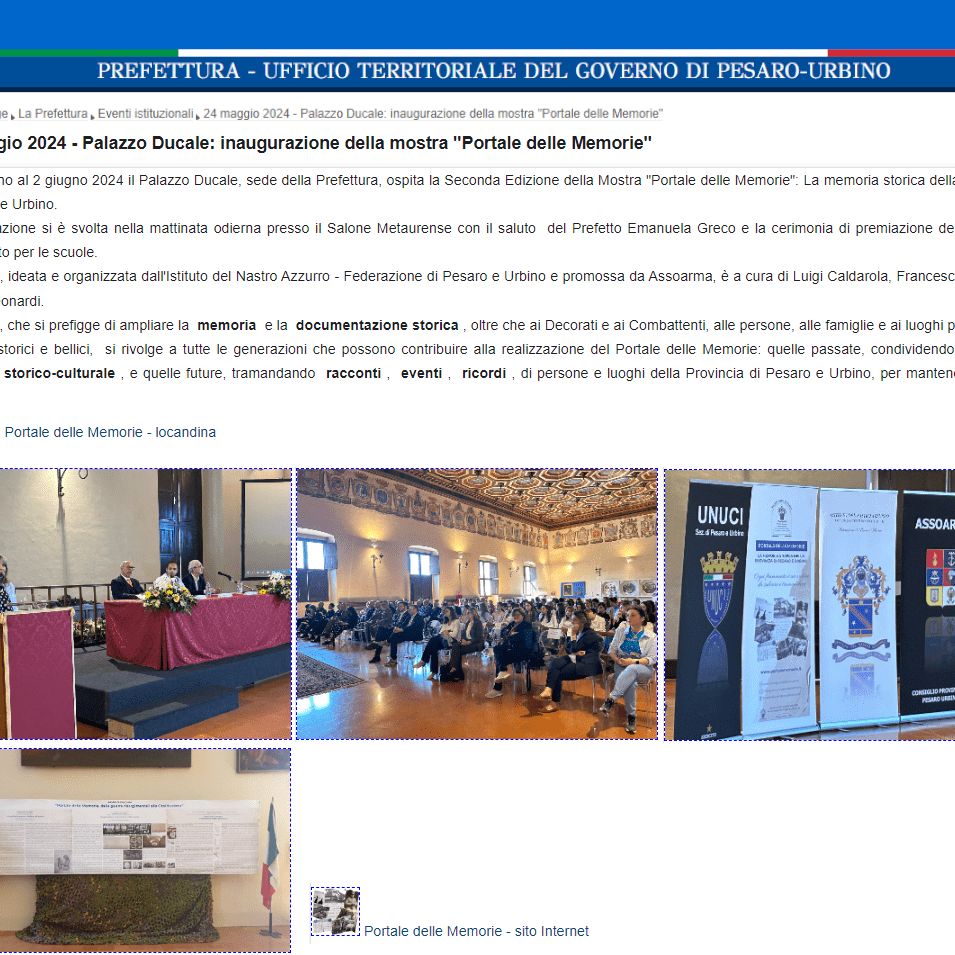 24 maggio 2024 - Palazzo Ducale inaugurazione della mostra Portale delle Memorie