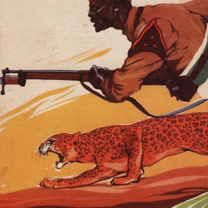 Cartolina XVI Battaglione Coloniale Leopardo