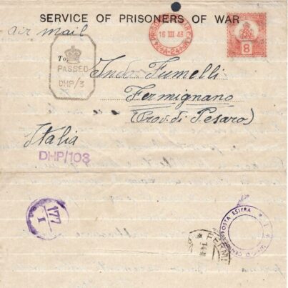 Lettera indirizzata a Indo Fumelli