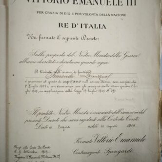 1909-07-01 Promozione al grado di Capitano