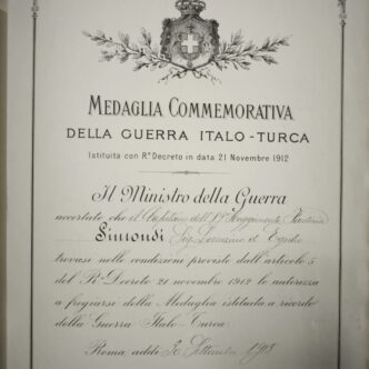 1913-09-30 Medaglia Commemorativa della Guerra Italo-Turca