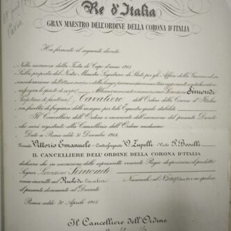 1915-04-30 Inscrizione nel Ruolo dei Cavalieri Nazionali