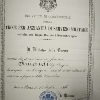 1964-07-18 Croce per Anzianità si Servizio Militare