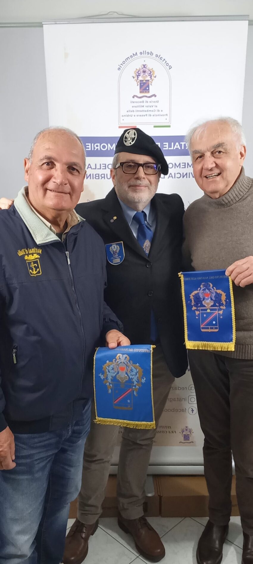 2025-03-20-Consegna Labaretto del Nastro Azzurro a Ambrosini e Crescentini