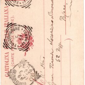 maggio 1907 - Cartolina autografa A. Vernarecci (retro)