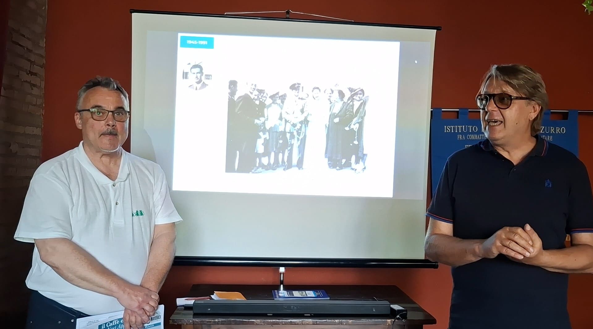Maurizio Polei e Giovanni nipote di Mezio Maurizio Polei e Giovanni nipote di Mezio - Evento "Lassù dove volano gli eroi"
