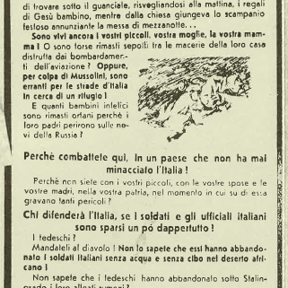 Volantino Di Propaganda per Disertare e Consegnarsi Prigionieri